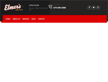 Tablet Screenshot of elmersbodyshop.com